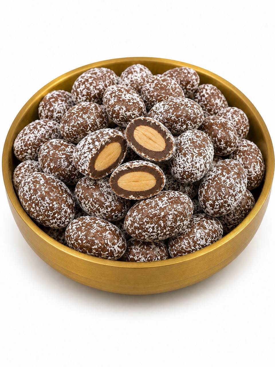 Chocolate-Covered Almond with Coconut Flakes