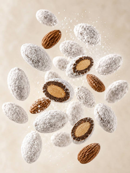 Powdered Sugar Chocolate - Covered Almonds